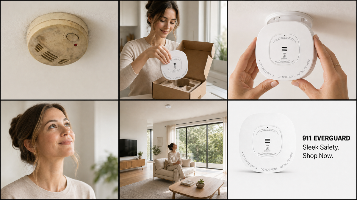 911 EverGuard Smoke & Carbon Monoxide Detector – Combination Alarm for Home Safety